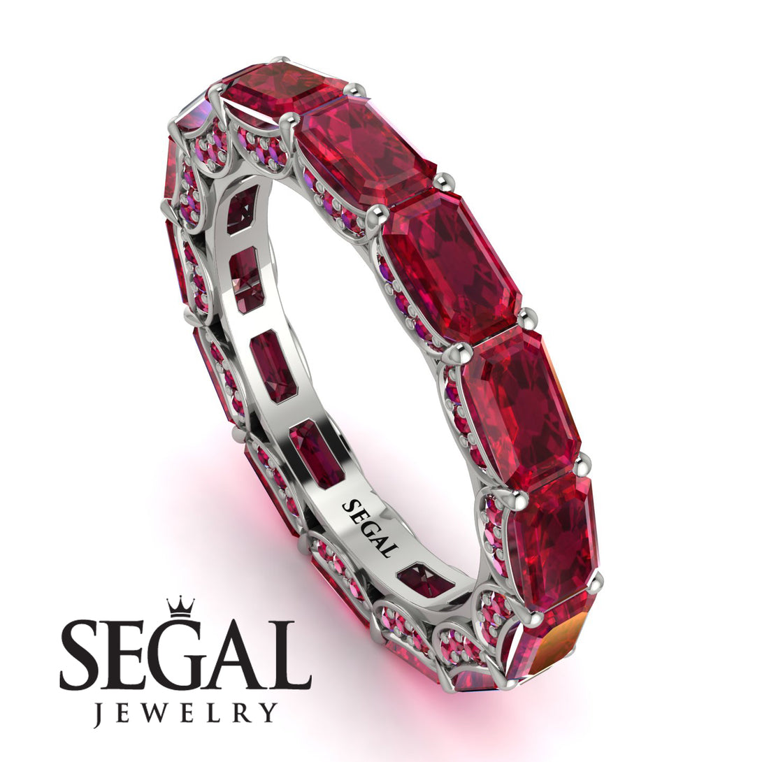 Eternity Emerald Hidden Rubys Band - Ember No. 57