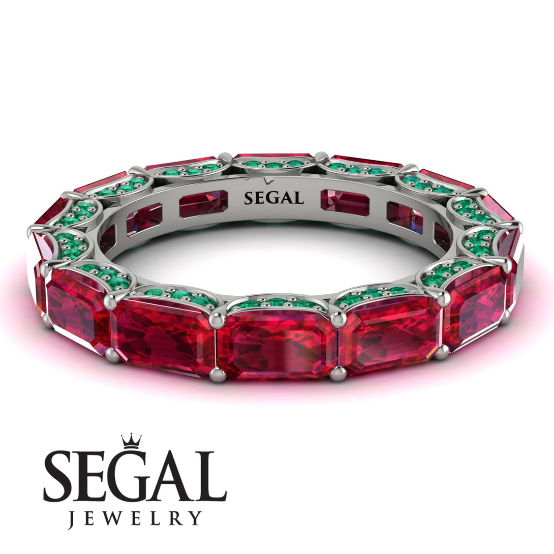 Eternity Emerald Hidden Rubys Band - Ember No. 27