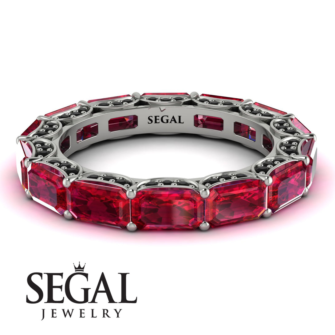 Eternity Emerald Hidden Rubys Band - Ember No. 42