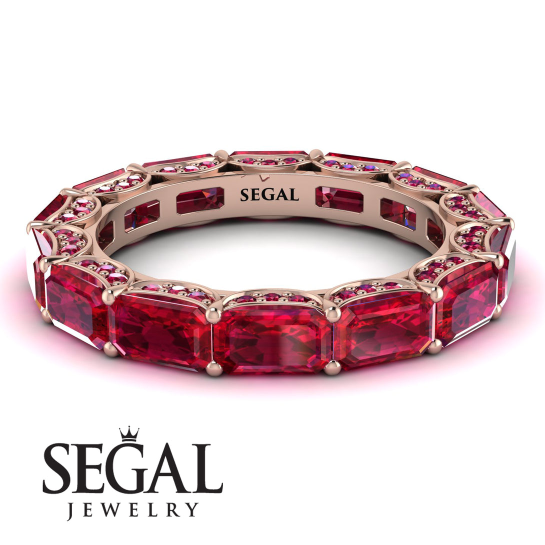 Eternity Emerald Hidden Rubys Band - Ember No. 56