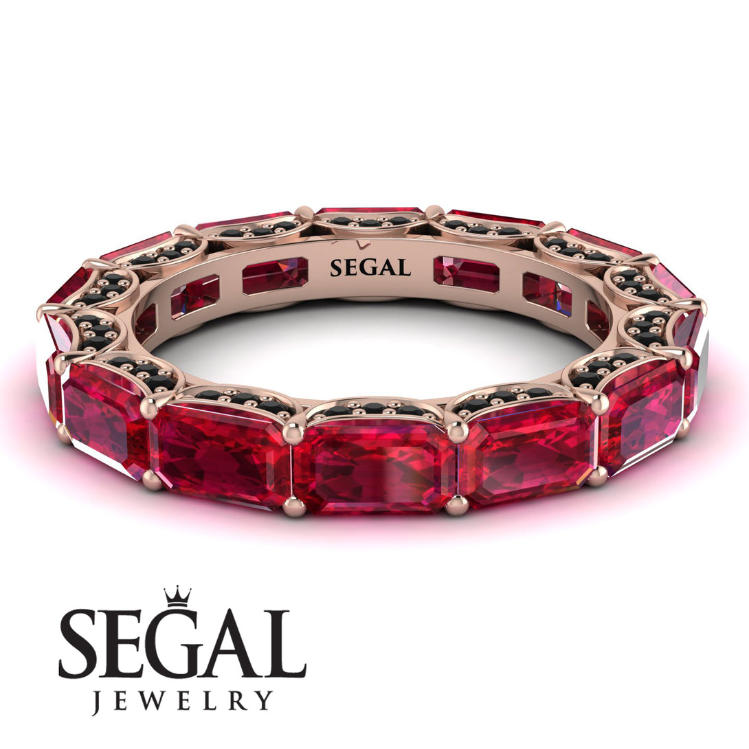 Eternity Emerald Hidden Rubys Band - Ember No. 41