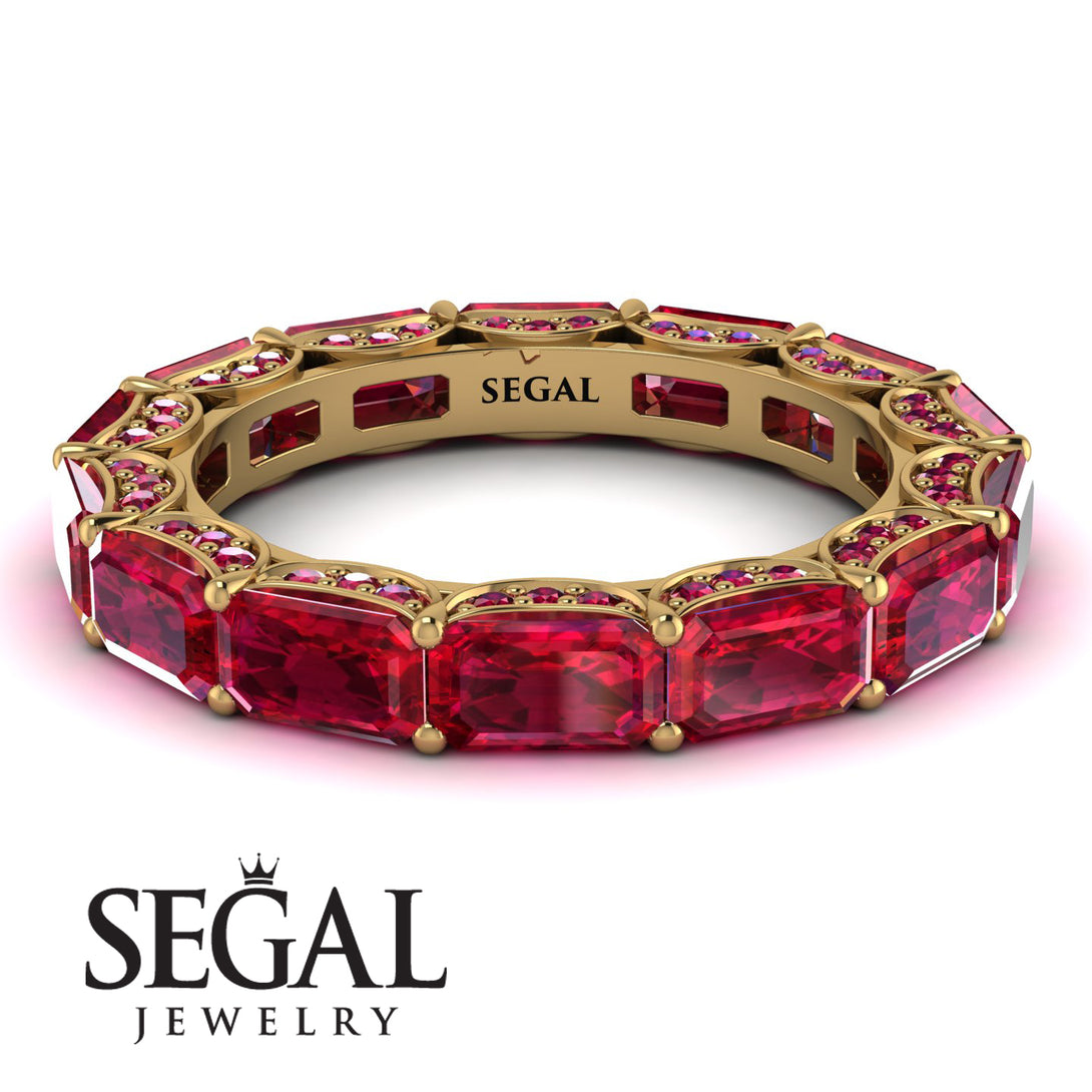 Eternity Emerald Hidden Rubys Band - Ember No. 55