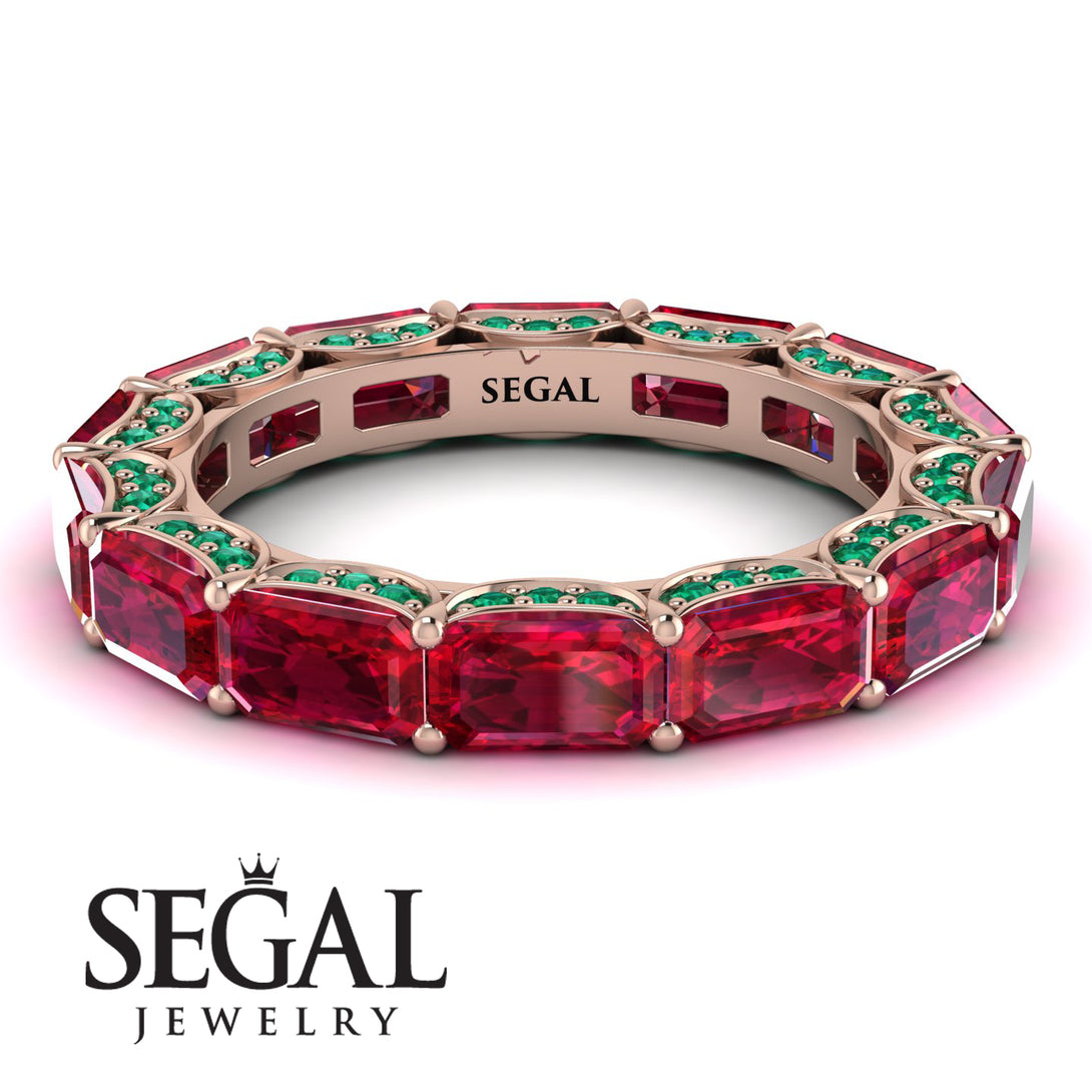 Eternity Emerald Hidden Rubys Band - Ember No. 26