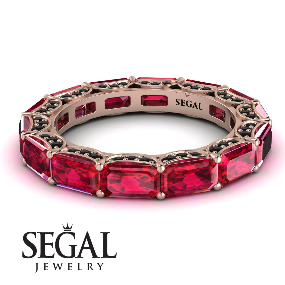 Eternity Emerald Hidden Rubys Band - Ember No. 41