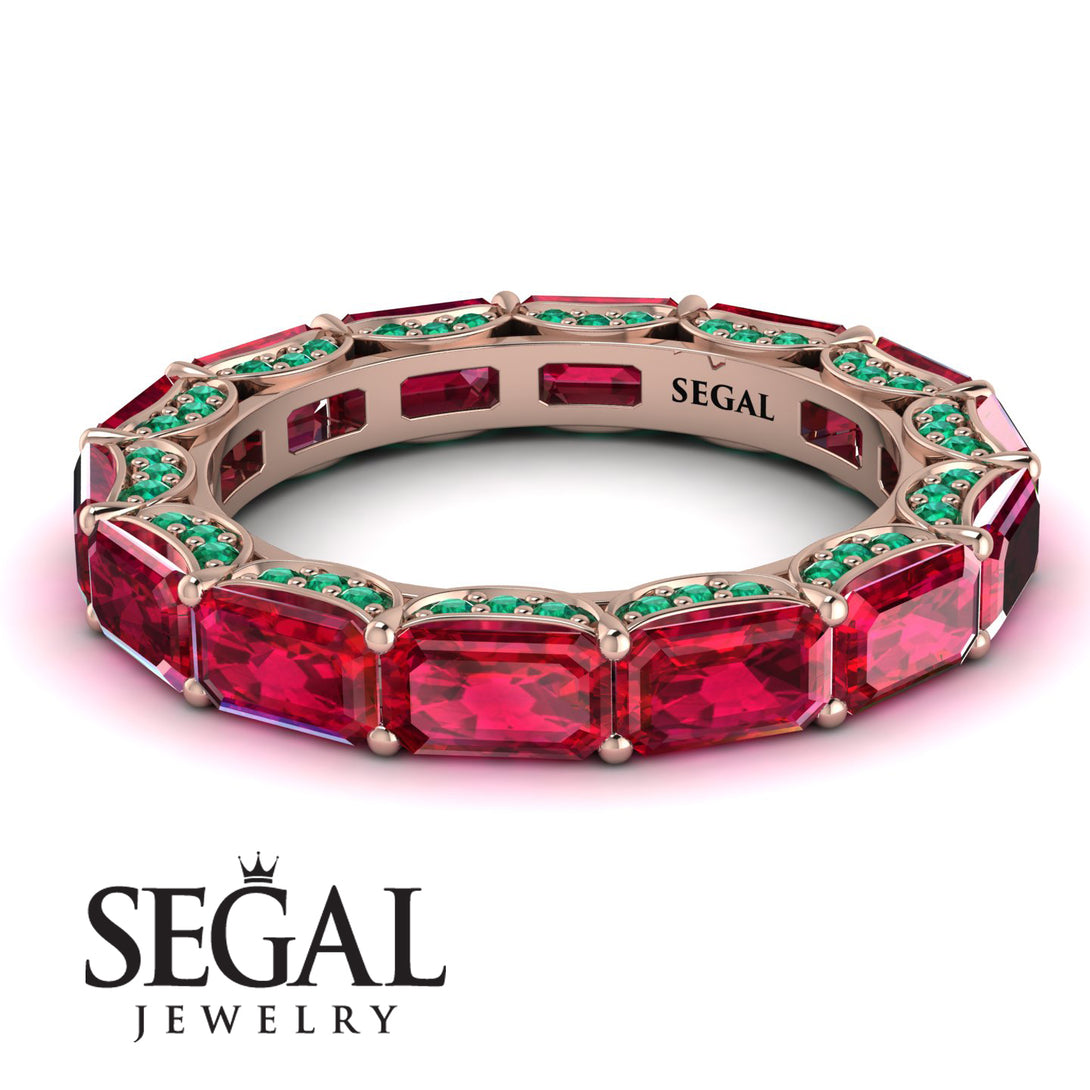 Eternity Emerald Hidden Rubys Band - Ember No. 26