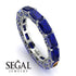Eternity Emerald Hidden Sapphires Band - Ember No. 75 image 10