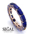 Eternity Emerald Hidden Sapphires Band - Ember No. 74