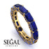 Eternity Emerald Hidden Sapphires Band - Ember No. 73