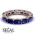 Eternity Emerald Hidden Sapphires Band - Ember No. 14
