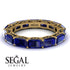 Eternity Emerald Hidden Sapphires Band - Ember No. 43