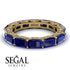 Eternity Emerald Hidden Sapphires Band - Ember No. 13 image 2