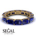 Eternity Emerald Hidden Sapphires Band - Ember No. 73