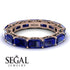 Eternity Emerald Hidden Sapphires Band - Ember No. 44
