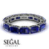 Eternity Emerald Hidden Sapphires Band - Ember No. 45