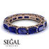 Eternity Emerald Hidden Sapphires Band - Ember No. 44