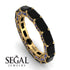 Eternity Emerald Hidden Black Diamonds Band - Ember No. 67