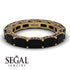 Eternity Emerald Hidden Black Diamonds Band - Ember No. 67