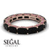 Eternity Emerald Hidden Black Diamonds Band - Ember No. 53