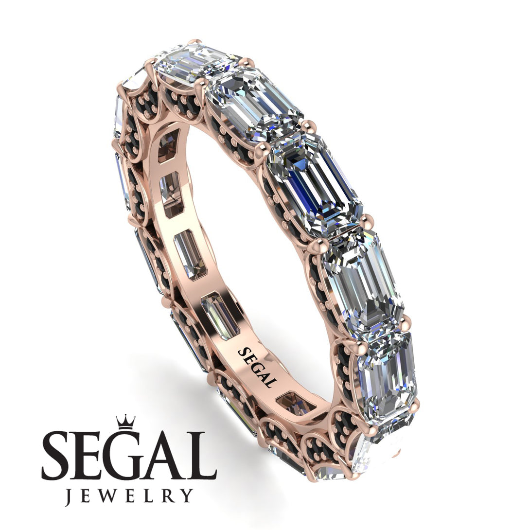 Eternity Emerald Hidden Diamonds Band - Ember No. 32