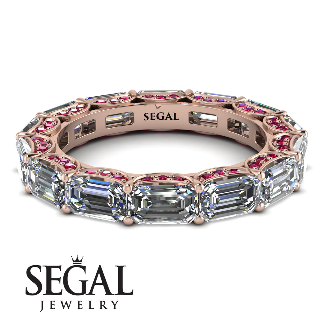Eternity Emerald Hidden Diamonds Band - Ember No. 47