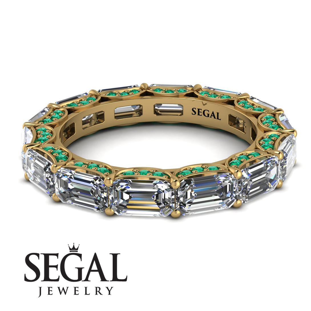 Eternity Emerald Hidden Diamonds Band - Ember No. 16