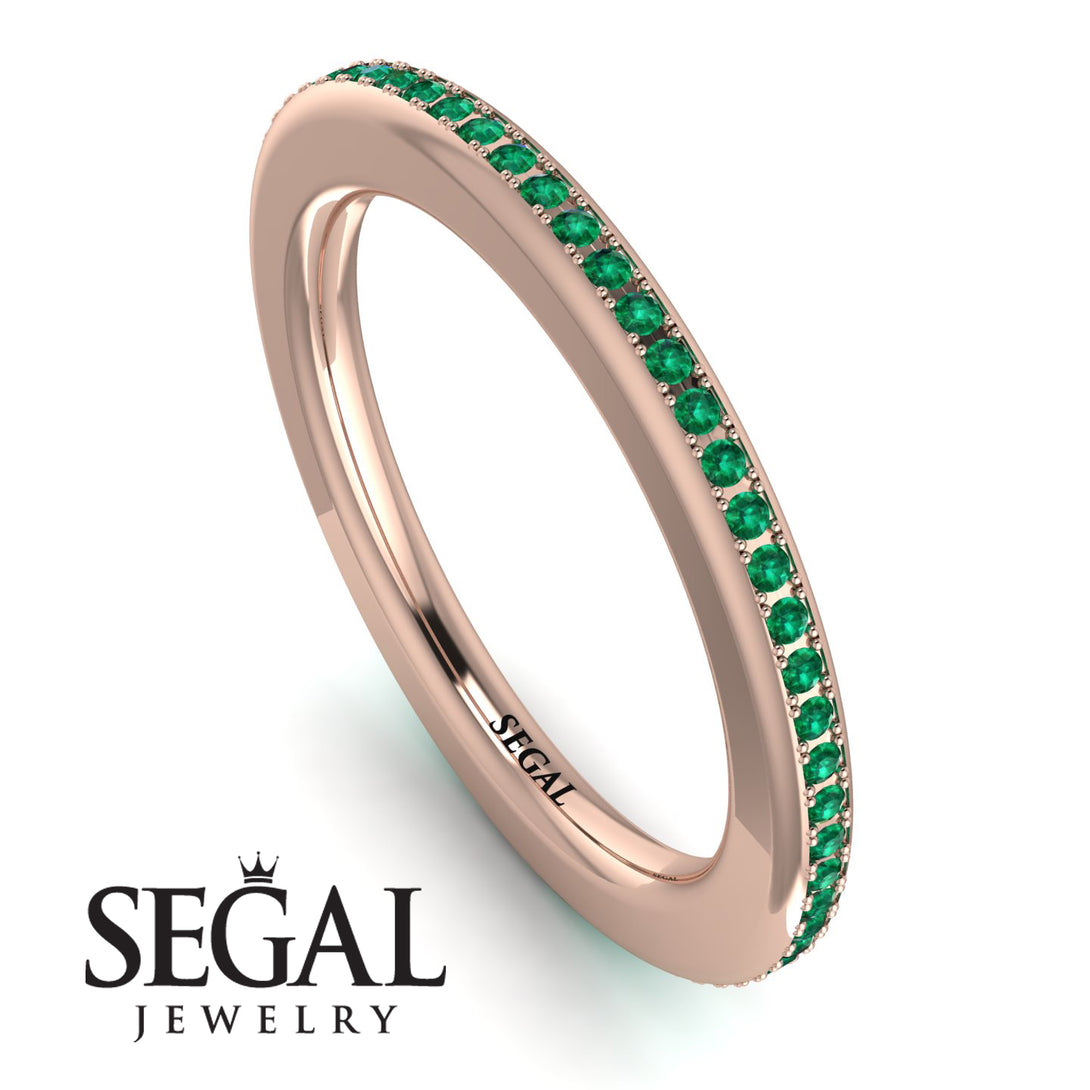 Eternity Emerald Micro Pave Channel Band - Raelynn No. 5