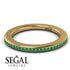 Eternity Emerald Micro Pave Channel Band - Raelynn No. 4