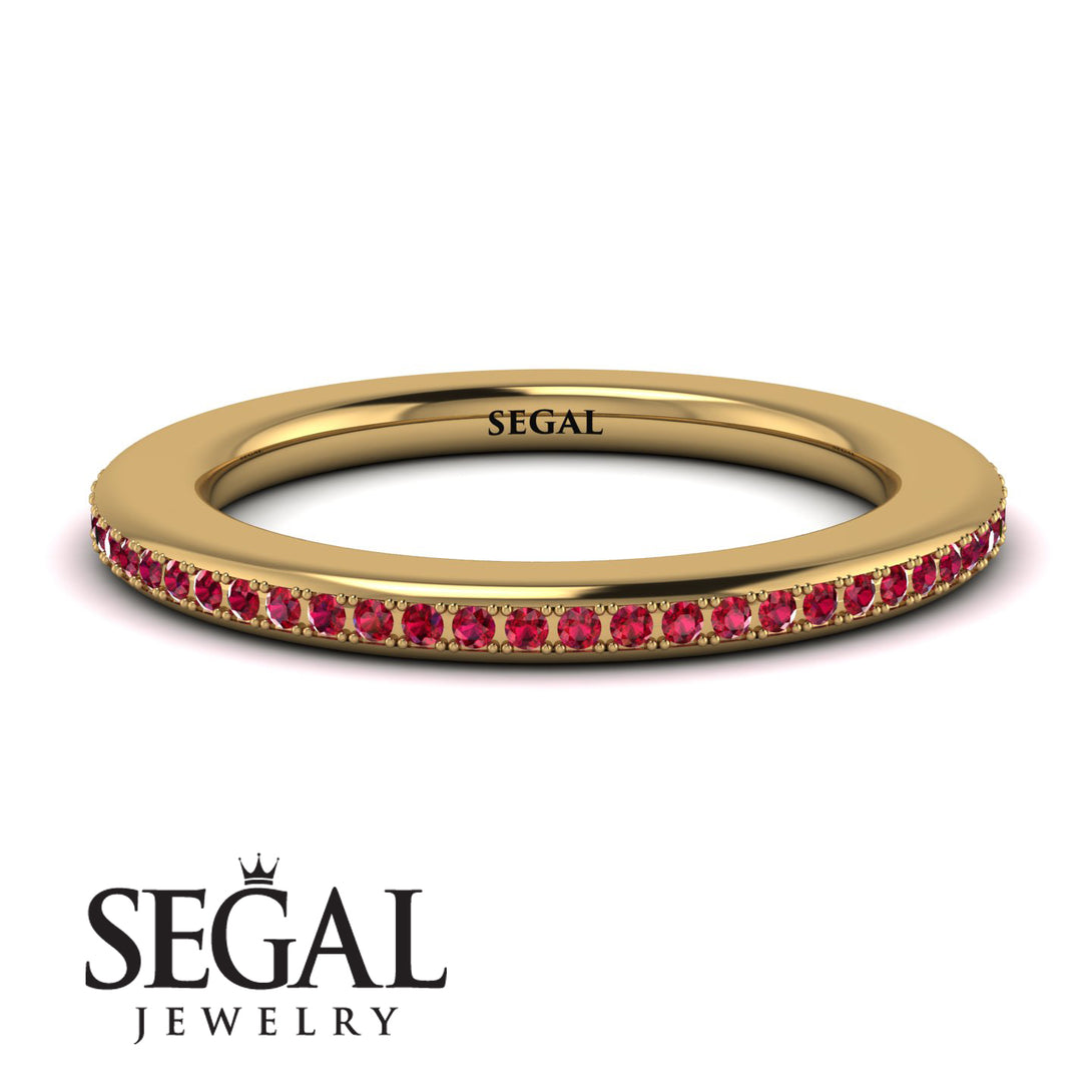 Eternity Ruby Micro Pave Channel Band - Raelynn No. 10