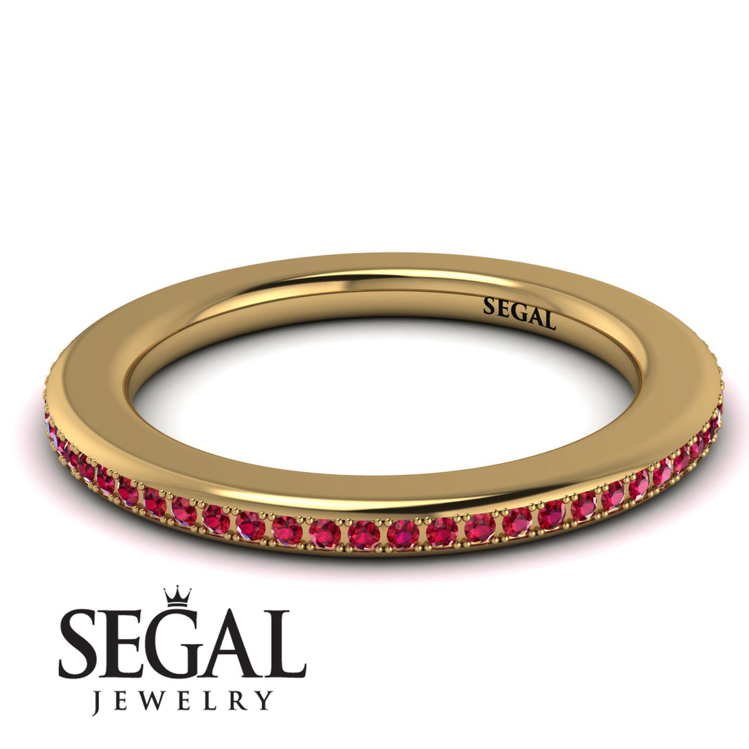 Eternity Ruby Micro Pave Channel Band - Raelynn No. 10