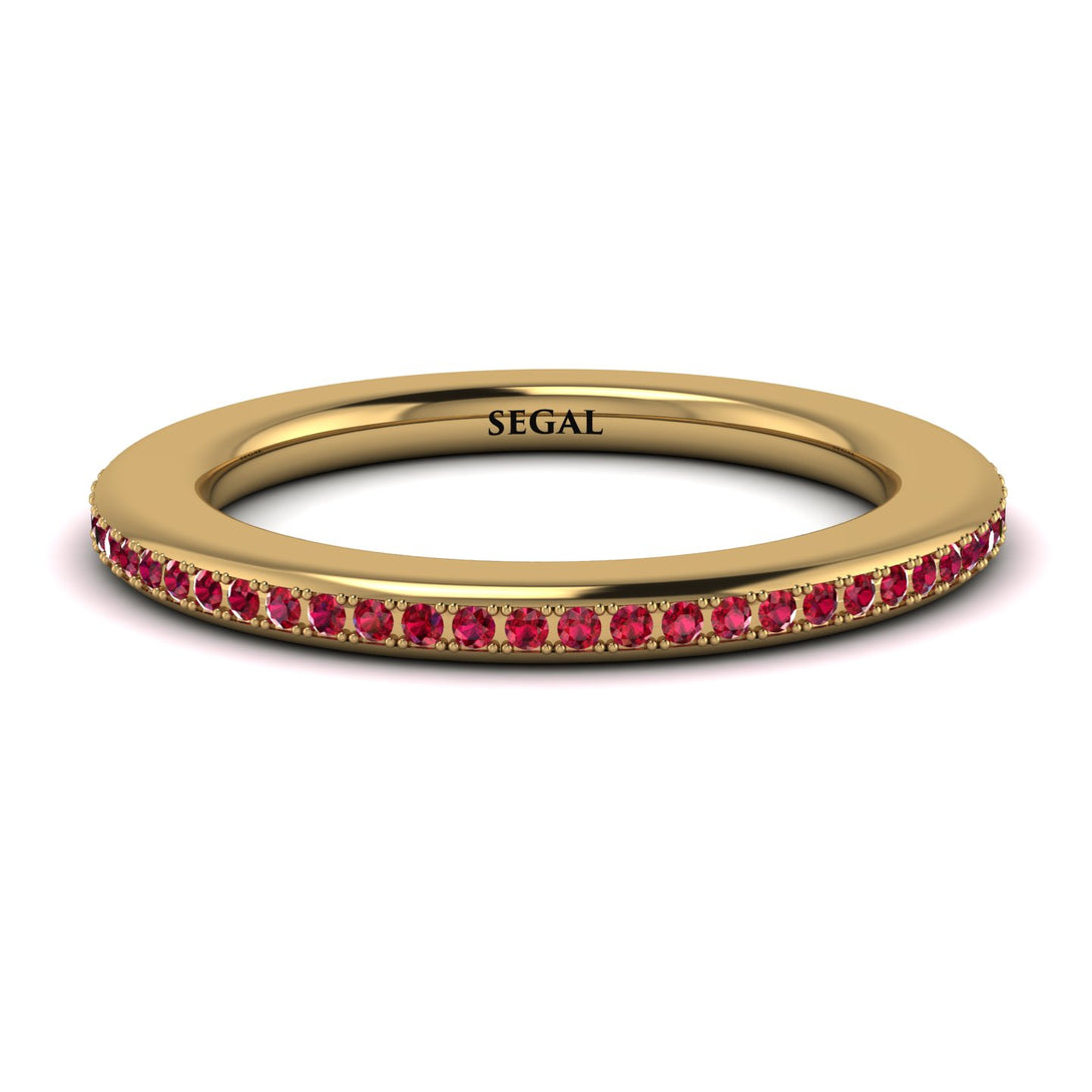Eternity Ruby Micro Pave Channel Band - Raelynn No. 10