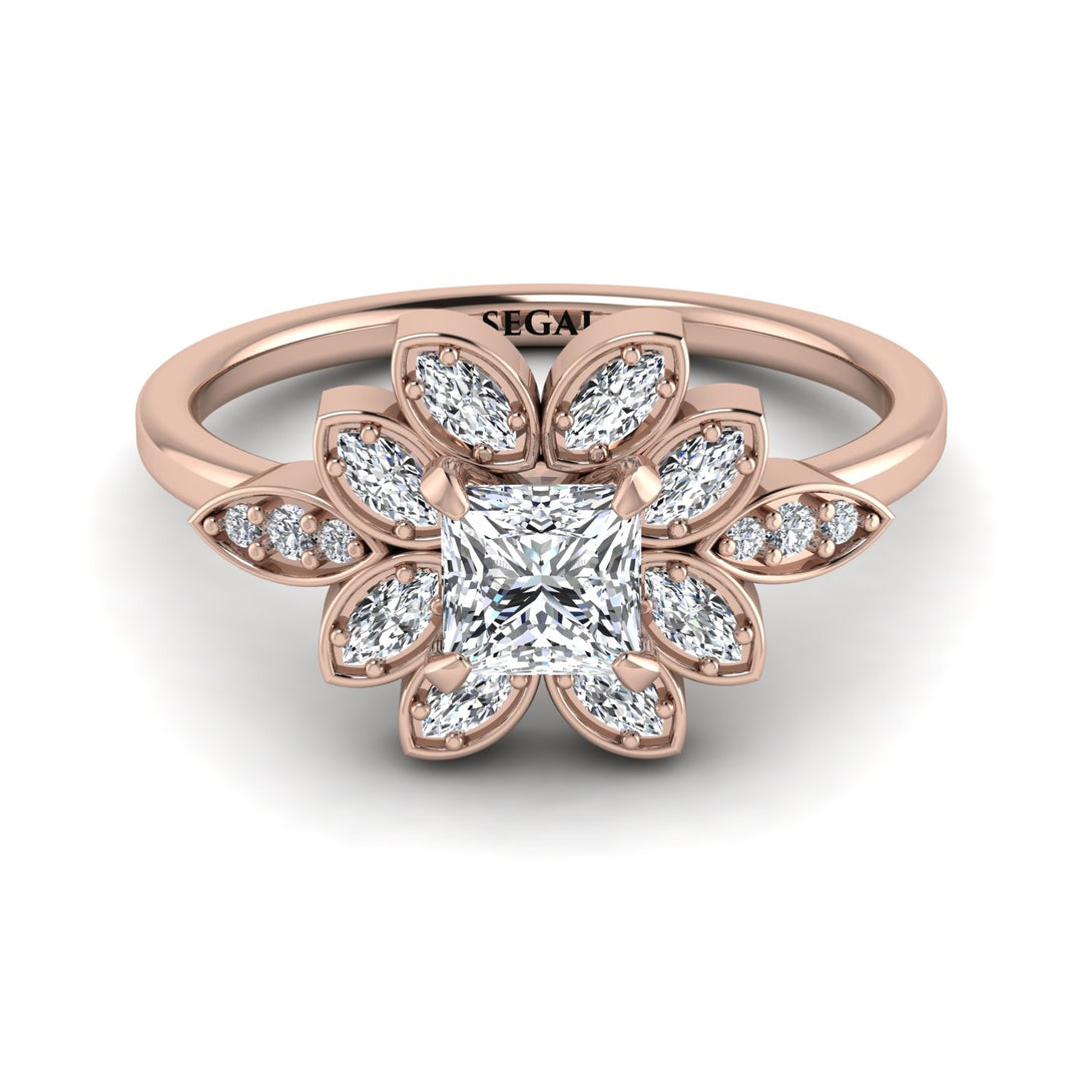 Floral Nature Inspired Diamond Ring - Carol No. 2