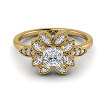 Floral Nature Inspired Diamond Ring - Carol No. 1 image 1