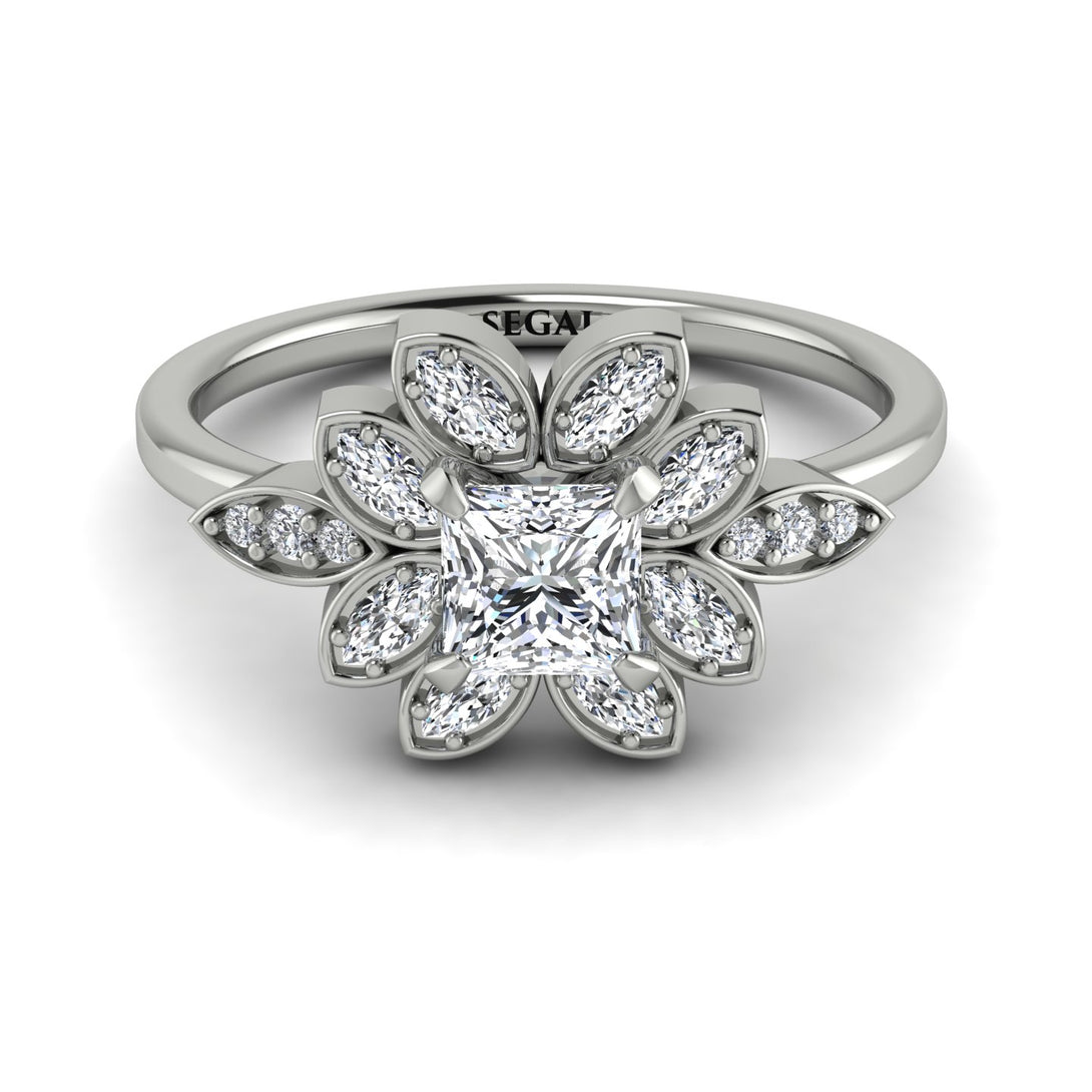 Floral Nature Inspired Diamond Ring - Carol No. 3