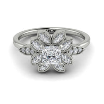 Floral Nature Inspired Diamond Ring - Carol No. 3 image 1