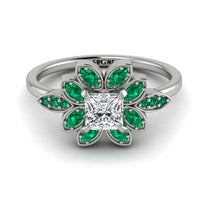 Floral Nature Inspired Diamond Ring - Carol No. 18 image 1