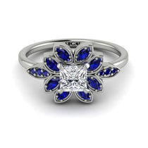 Floral Nature Inspired Diamond Ring - Carol No. 63 image 1