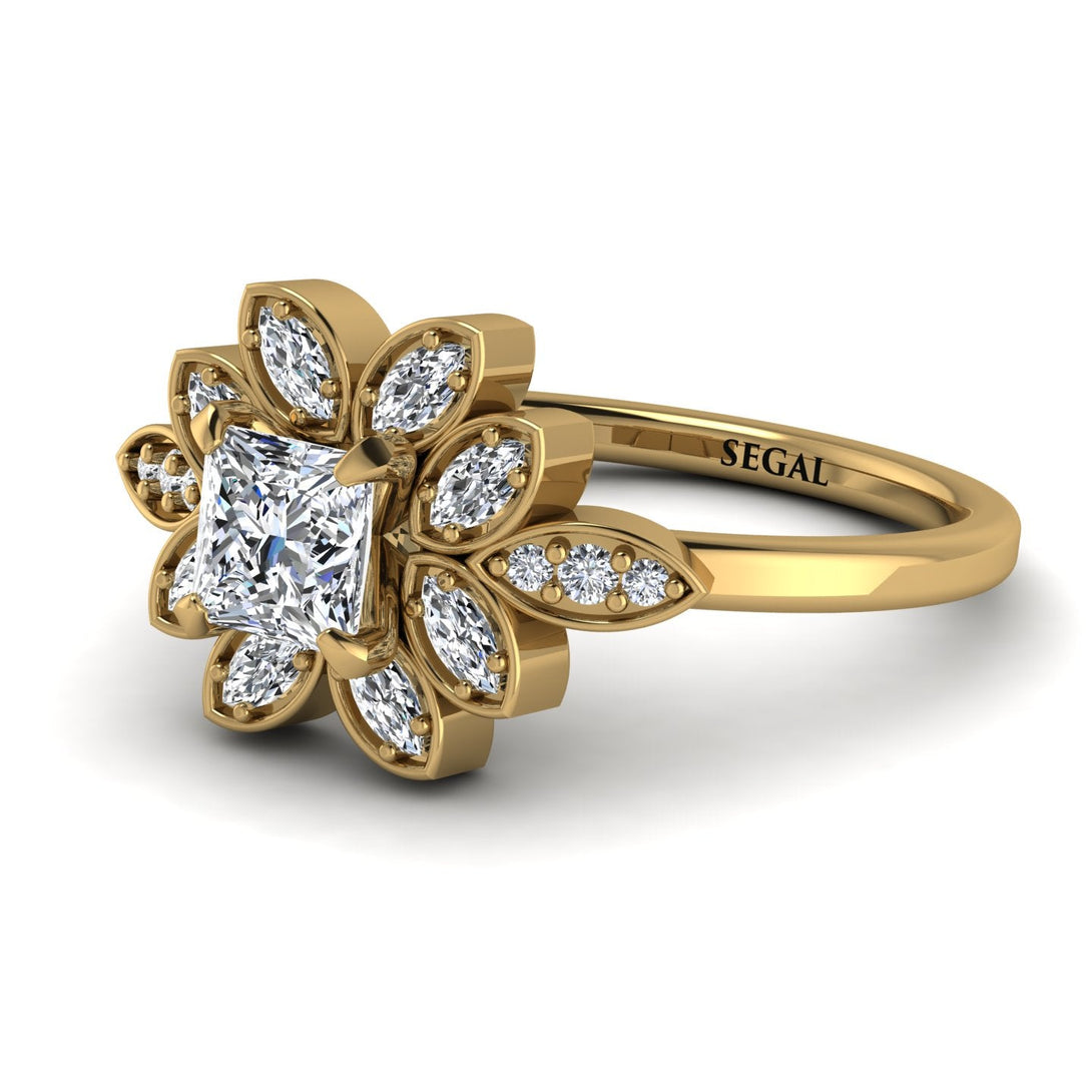 Floral Nature Inspired Diamond Ring - Carol No. 1