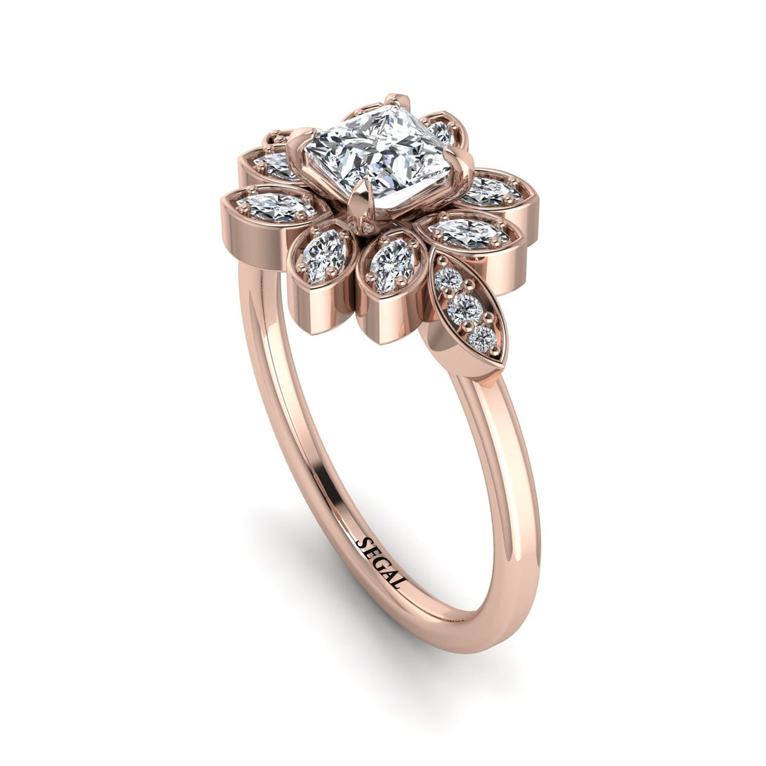 Floral Nature Inspired Diamond Ring - Carol No. 2