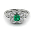 Floral Nature Inspired Emerald Ring - Carol No. 6