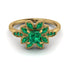 Floral Nature Inspired Emerald Ring - Carol No. 19