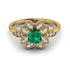 Floral Nature Inspired Emerald Ring - Carol No. 4