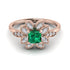 Floral Nature Inspired Emerald Ring - Carol No. 5 image 1
