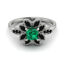 Floral Nature Inspired Emerald Ring - Carol No. 36 image 1