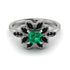 Floral Nature Inspired Emerald Ring - Carol No. 36
