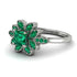 Floral Nature Inspired Emerald Ring - Carol No. 21 image 2