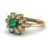 Floral Nature Inspired Emerald Ring - Carol No. 4