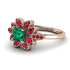 Floral Nature Inspired Emerald Ring - Carol No. 50 image 2