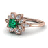 Floral Nature Inspired Emerald Ring - Carol No. 5