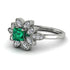 Floral Nature Inspired Emerald Ring - Carol No. 6