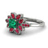 Floral Nature Inspired Emerald Ring - Carol No. 51